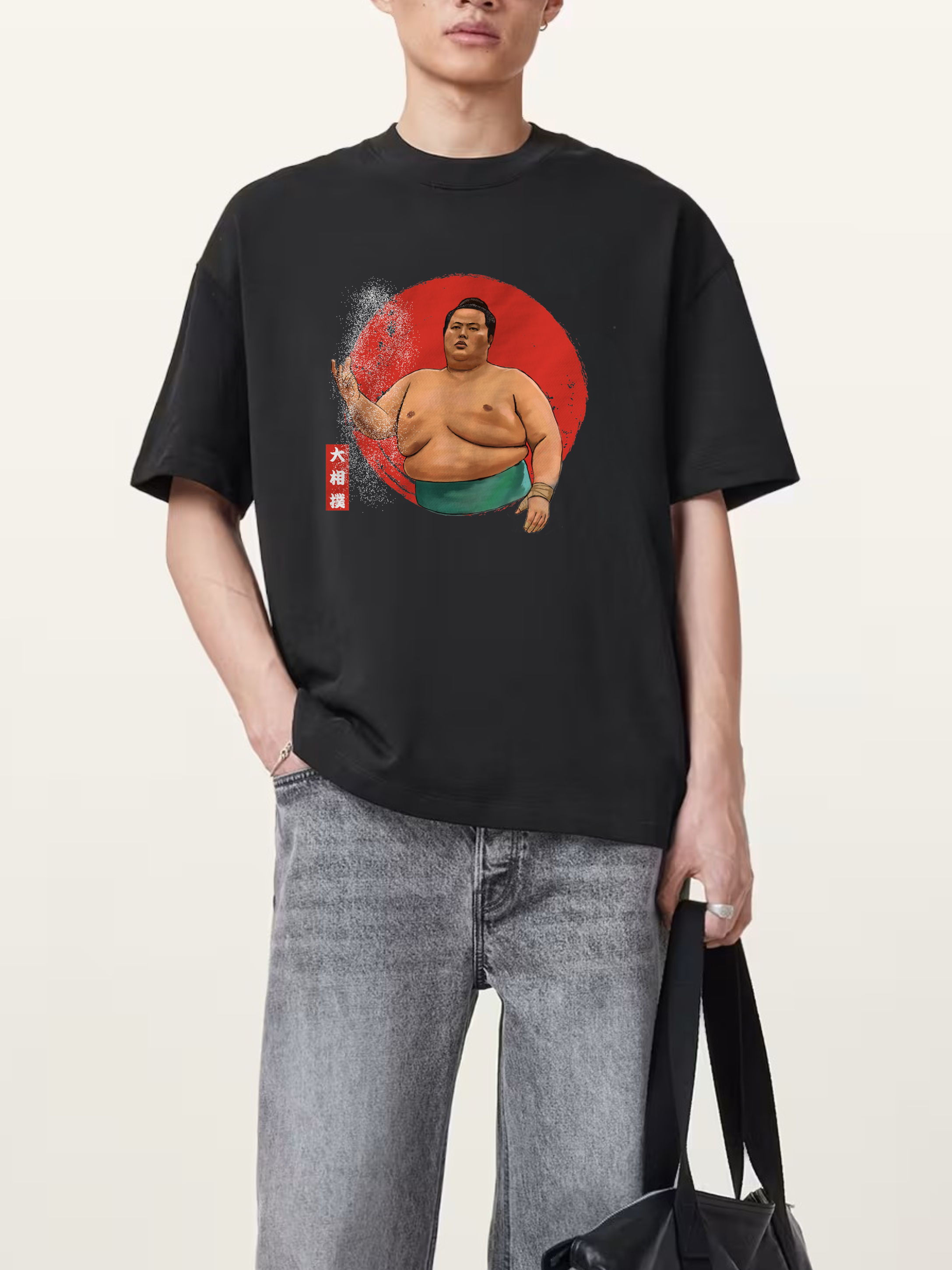 Wakatakakage Black Sumo T-Shirt — ALLGOODSUMO